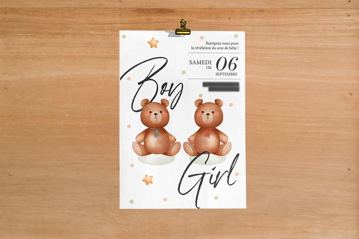 Invitations gender reveal